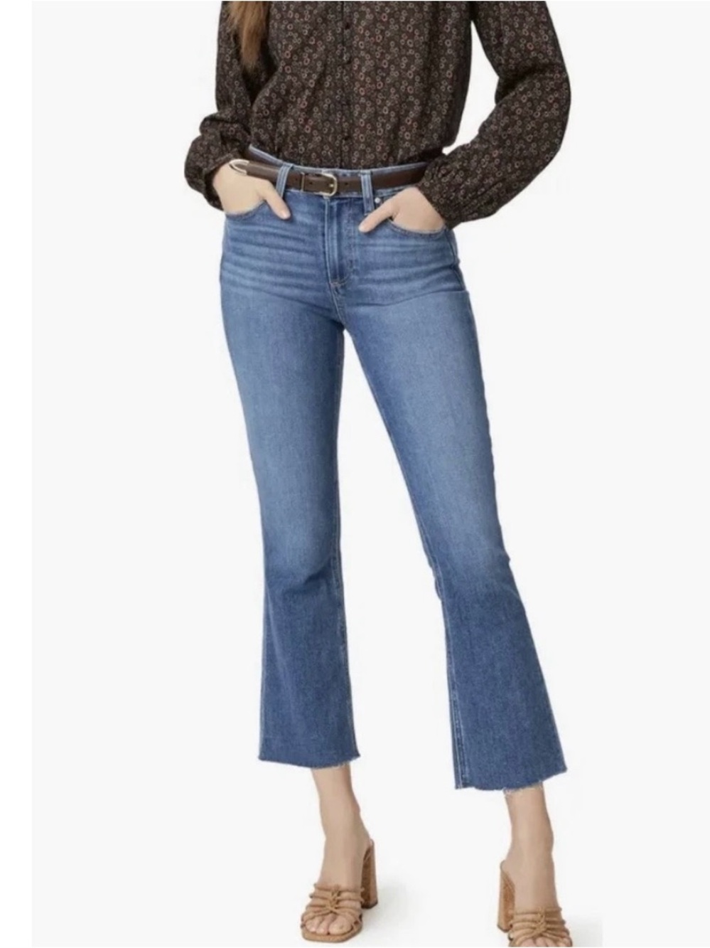 New Paige Colette Crop Flare Jeans